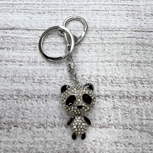 🟣U pick-3 for $25🟣 Austrian Crystal, Enameled Baby Panda Keychain (4113384)